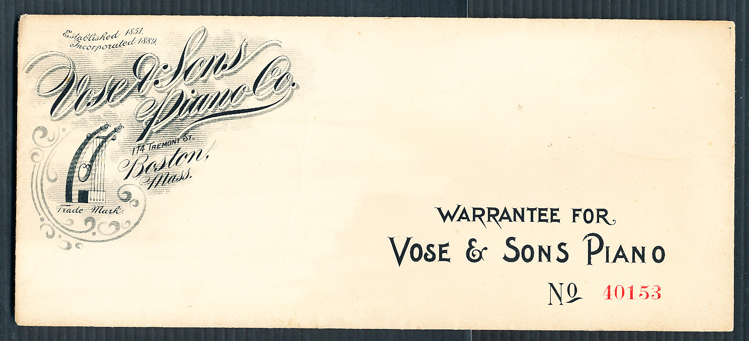 Muenzauktion.com 2257491 - USA. Vose & Sons Piano Co ...