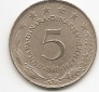 Jugoslawien 5 Denar 1980 #269