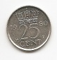 Niederlande 25 Cent 1980 #262