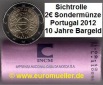 Rolle 2 Euro Sondermünze 2012...10 J. Bargeld