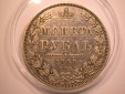 13004 Rußland 1 Rubel 1848, Silber, orginal in sehr schön