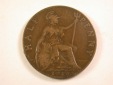 13006 Großbritanien Georg  half Penny 1913  in ss+