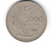 Türkei 5000 Lira K-N-Zk 1993   Schön Nr.C235