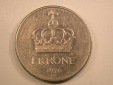13008 Norwegen  1 Krone 1976 in ss-vz