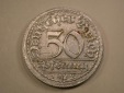 13009 Weimar  50 Pfennig  1922 G  in ss-vz, zaponiert