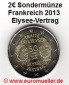 2 Euro Sondermünze 2013...Elysee-Vertrag...unc.
