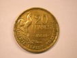 13205 Frankreich  4.Republik 20 Francs 1950  in ss,geputzt