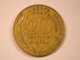 13205 Frankreich  20 Cenimes von 1963 in ss/ss+