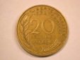 13205 Frankreich  20 Centimes von 1969 in sehr schön