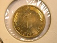 13010  1 Pfennig 1990 G in vz, vergoldet !!  Orginalbilder