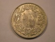 13403  Schweiz  1 Franken 1957 in vz-st/f.st Silber    Orginal...