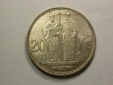 13406 Slowakei 20 Kronen 1941 in vz-st/f.st Silber Orginalbild...