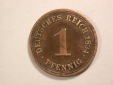 13410 KR  1 Pfennig  1894 F in sehr schön  Orginalbilder