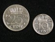 14108 Niederlande 10 und 25 Cent 1978 in vz-st 2 Münzen Orgin...