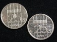 14108 Niederlande  25 Cent 1984 und 1992 in vz/vz-st 2 Münzen...