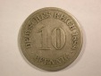 14301 KR 10 Pfennig 1888 A in schön Orginalbilder