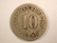 14301 KR 10 Pfennig 1888 D in fast schön Orginalbilder