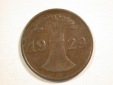 14308 Weimar 1 Reichs Pfennig 1929 D in ss Orginalbilder