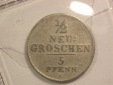 15102 Sachsen 1/2 Neugroschen 1848 in vz+/fast vz-st R   Orgin...