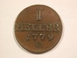 15106 Sachsen 1 Heller 1779 C in ss+/ss-vz  Orginalbilder