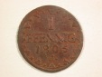 15106 Sachsen 1 Pfennig 1805 H in ss+  Orginalbilder