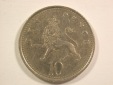 15002 Grossbritannien  10 Pence 1992 in ss+ Orginalbilder