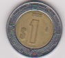 Mexiko 1 Peso 2006 C/Al-N-Bro Staatswappen,Rs.Wertangabe Schö...