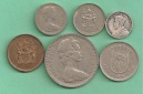 Rhodesia -  6 coins years 1936-1976.