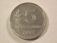 A009 Argentinien 5 Centavos 1972 in vz-st    Orginalbilder