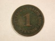 A203 KR 1 Pfennig 1888 A in f.schön  Orginalbilder