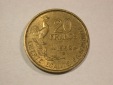 A204 Frankreich  20 Franc 1952 B in vz   Orginalbilder