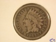 A112 USA  1 Cent Indian Head 1862 in ss/ss+ (VF)   Orginalbilder