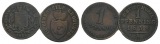 Altdeutschland, 2 Kleinmünzen (1856/1858)