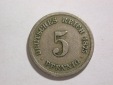 B06 KR  5 Pfennig 1875 B in s-ss  Originalbilder