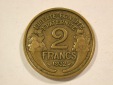 B43 Frankreich 2 Francs Morlon 1932 in ss Originalbilder