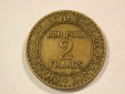 B43 Frankreich  2 Francs Handelskammer 1924 in ss+  Originalbi...