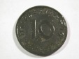 B15 3.Reich  10 Pfennig 1943 G in ss-vz  Originalbilder