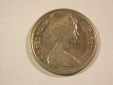 B44 Großbritannien 5 Pence 1975 in vz-st  Originalbilder