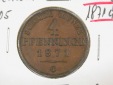 B44 Preussen  4 Pfennig 1871 C in vz-prfr  Originalbilder