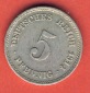 Kaiserreich 5 Pfennig 1914 E