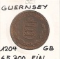 Guernsey 8 Doubles 1937 KM # 14 seltenster Jahrgang Auflage nu...