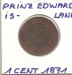 Prinz Edward Inseln Kanada 1 Cent 1871 KM # 4 SELTEN