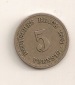 5 Pfennig 1891 F Deutsches Reich ss+