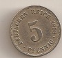 5 Pfennig 1898 E Deutsches Reich ss/vz