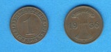Weimarer Republik 1 Reichspfennig 1936 A