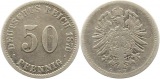 8316 Kaiserreich 50 Pfennig Silber 1876 G