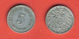 Kaiserreich 5 Pfennig 1913 G