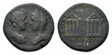 Antike, Rom, Hadrian + Plotilda (?), Bronzemünze 12,19 g