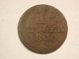 B19 Hessen  1 Heller 1800 in s-ss  Originalbilder