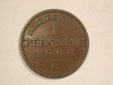 B19 Preussen  1 Pfennig  1868 C in ss+ Originalbilder